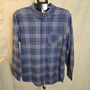 Field & Stream Men's Classic Lightweight Flannel Shirt Medium Blue Plaid