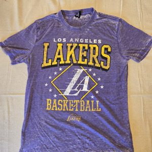 Ultra Game Los Angeles Lakers Basketball T-Shirt Medium Purple