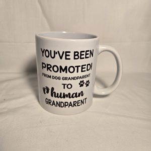 Promoted from Dog Grandparent to Human Grandparent Mug White Coffee Cup Gift