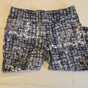 Danskin NW 2X Black Gray Patterned Leggings Cotton Spandex