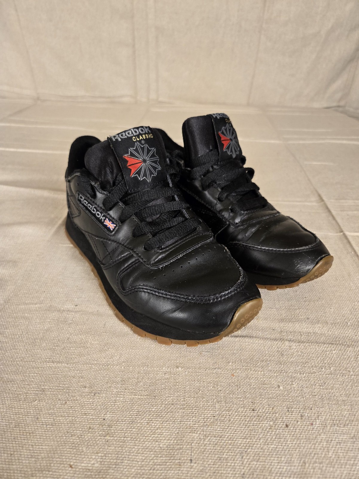 Reebok Classic Leather Sneakers Men's Size 6 Black Used