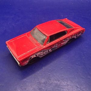 Used Hot Wheels 2004 1:64 Red 1967 Dodge Charger Smashville Diecast Car