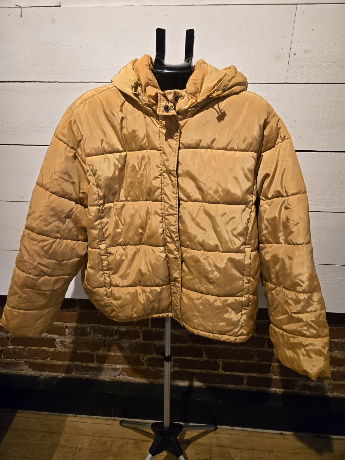 Arizona Jean Co. Puffer Jacket – Women’s XXXL – Gold/Yellow – Hooded – Warm...