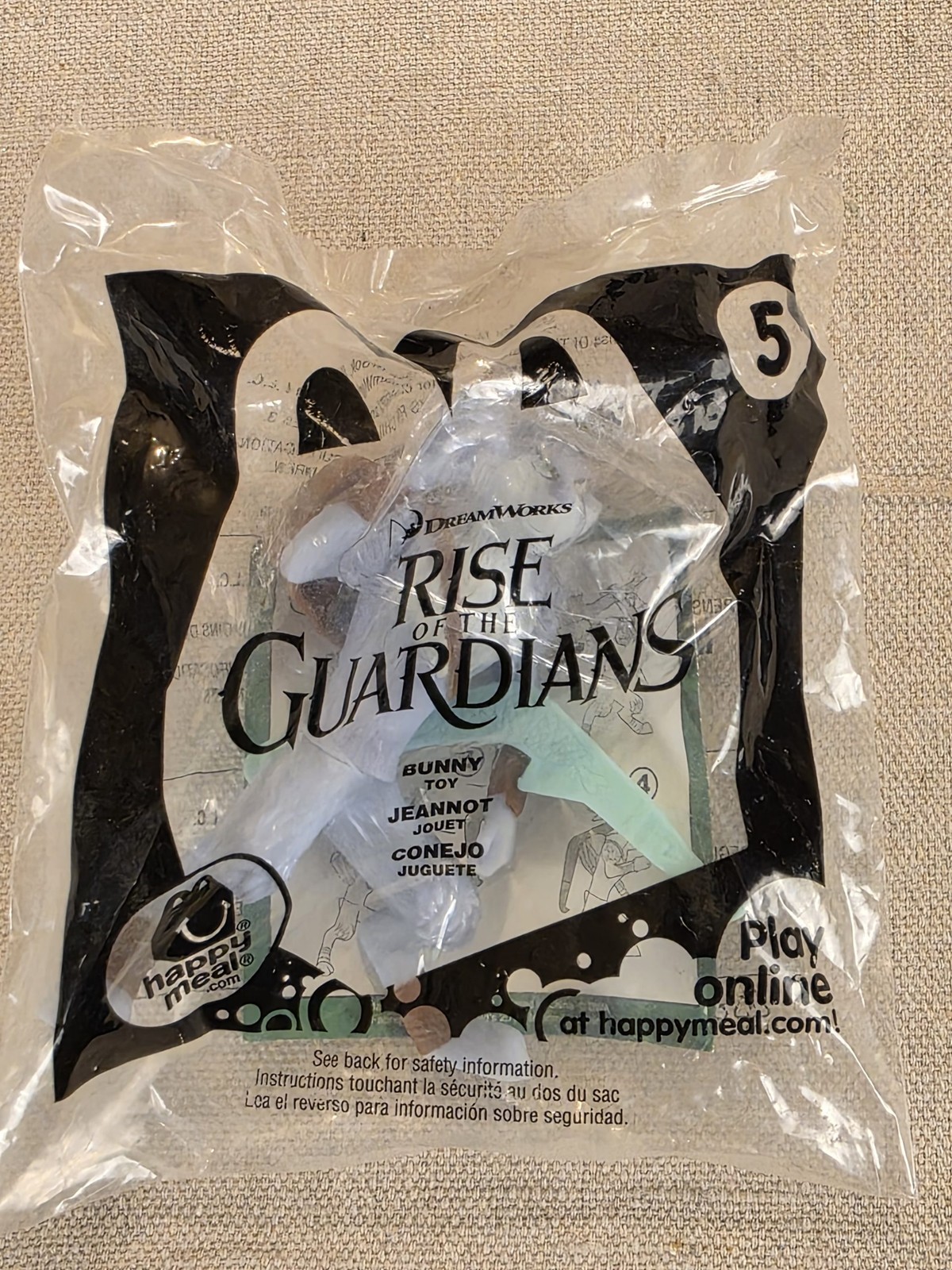 2012 McDonald's Rise of the Guardians Bunny Happy Meal Toy #5 New
