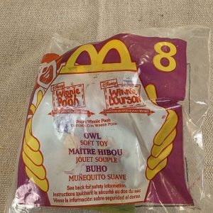 Vintage 1999 McDonald's Winnie the Pooh Owl Plush Clip Happy Meal Toy #8