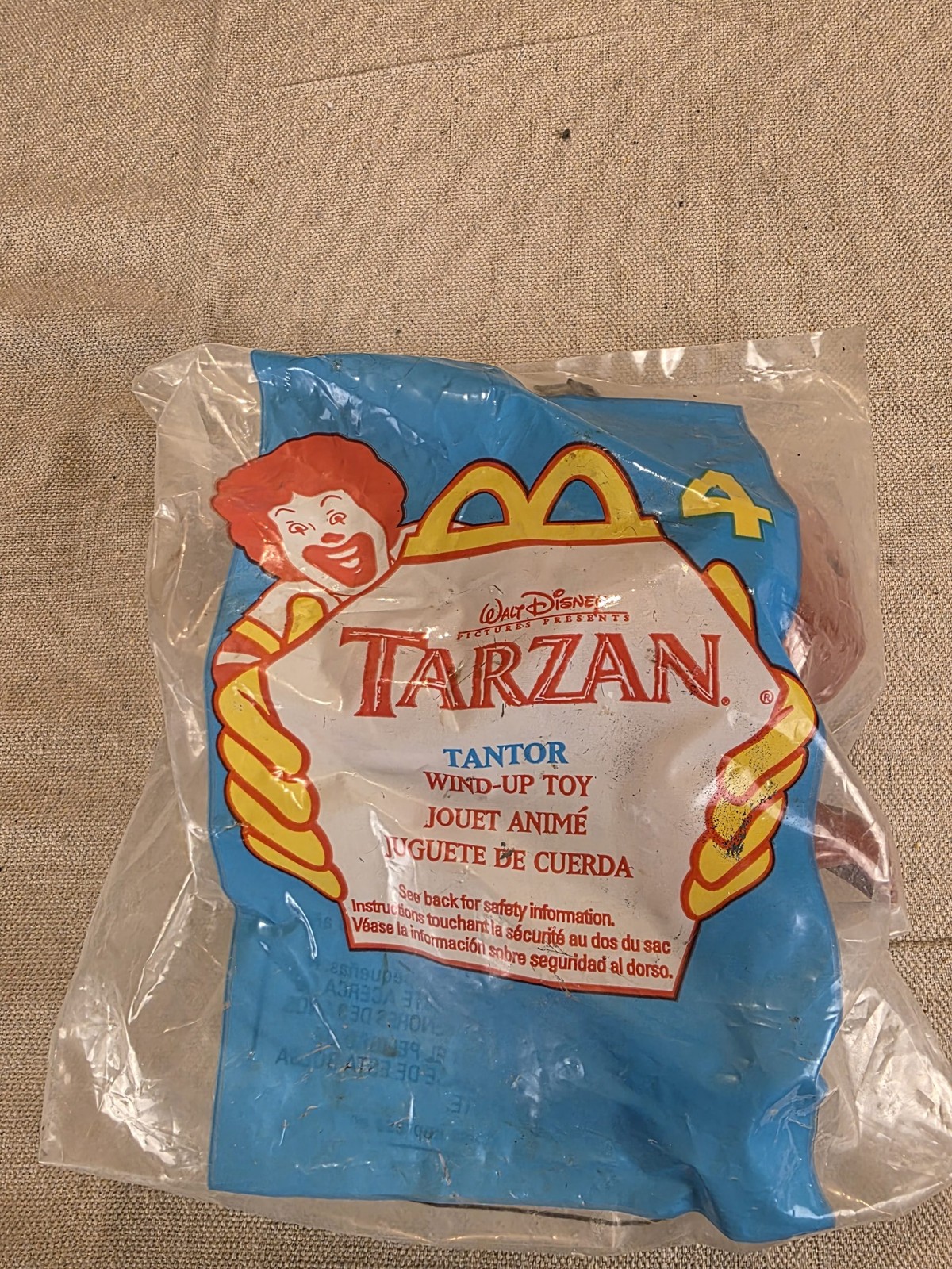 Vintage 1999 McDonald's Tarzan #4 Tantor Wind-Up Toy New