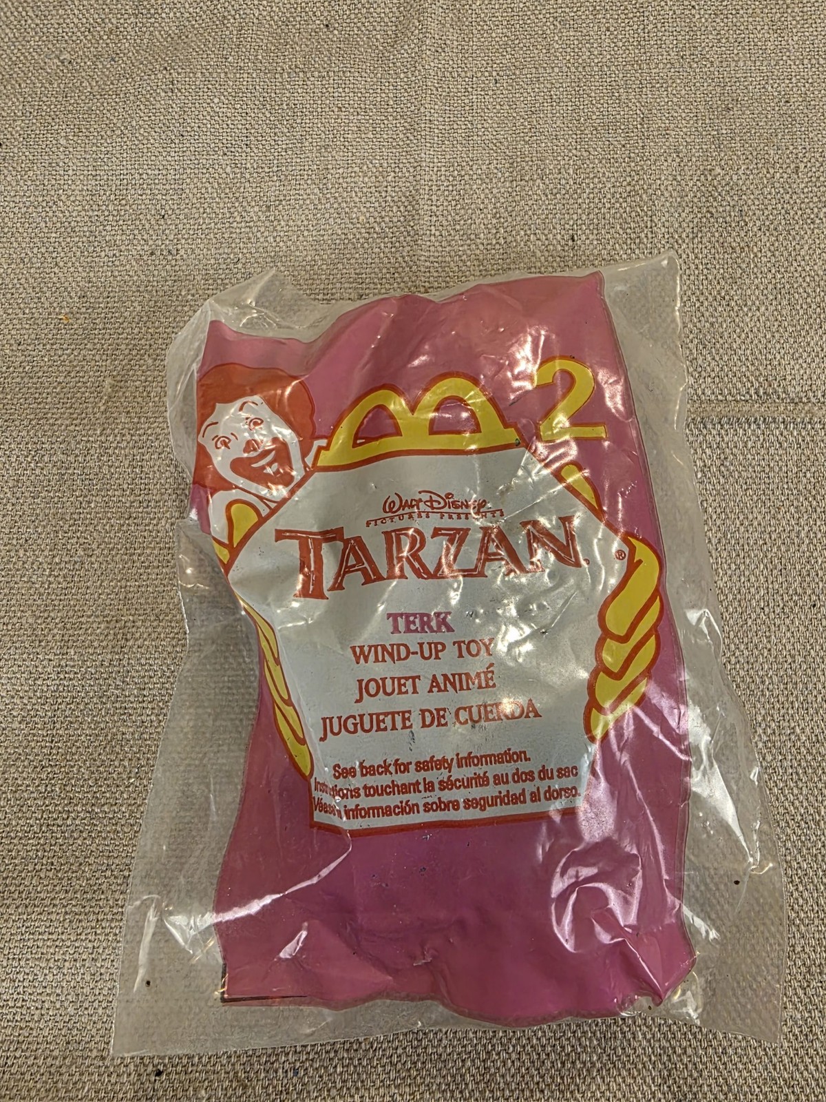 Vintage 1999 McDonalds Tarzan Terk Wind-Up Toy #2 New Sealed