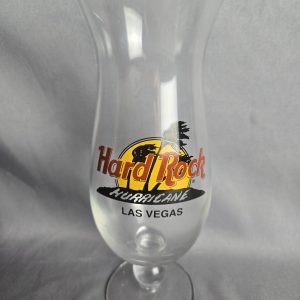 Hard Rock Cafe Hurricane Cocktail Glass Las Vegas Used GC No Chips/Cracks