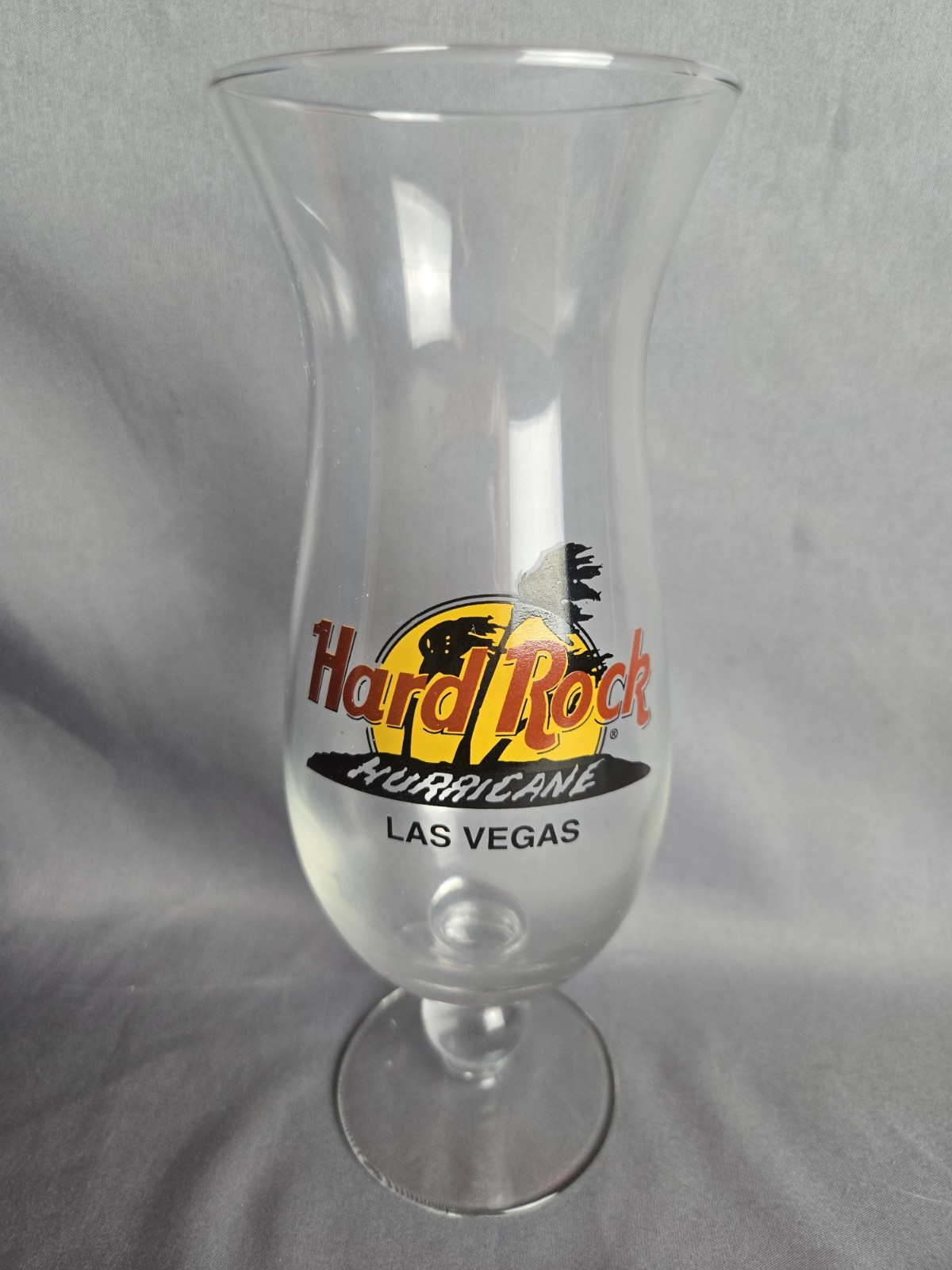 Hard Rock Cafe Hurricane Cocktail Glass Las Vegas Used GC No Chips/Cracks