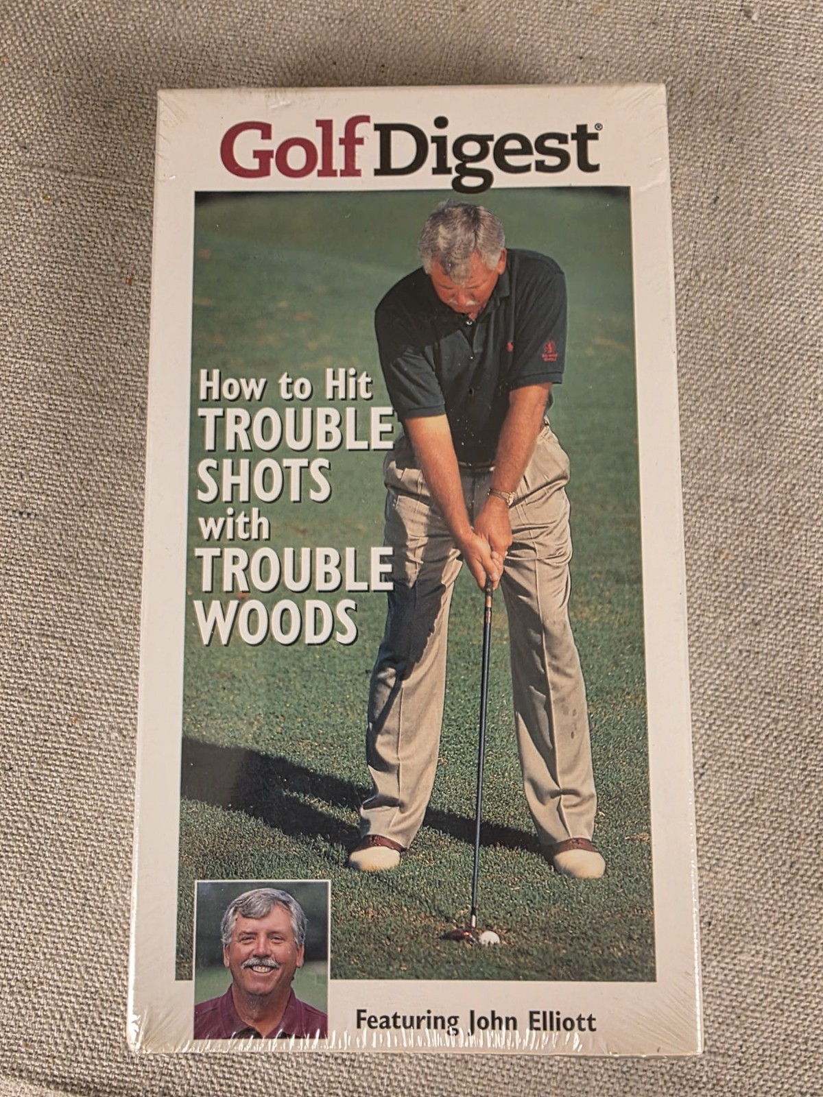 Golf Digest How to Hit Trouble Shots with Trouble Woods VHS Featuring John Ellio