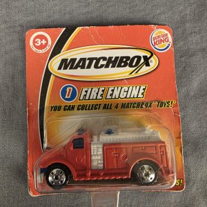 Burger King Matchbox 2004 Orange Fire Engine New in Package