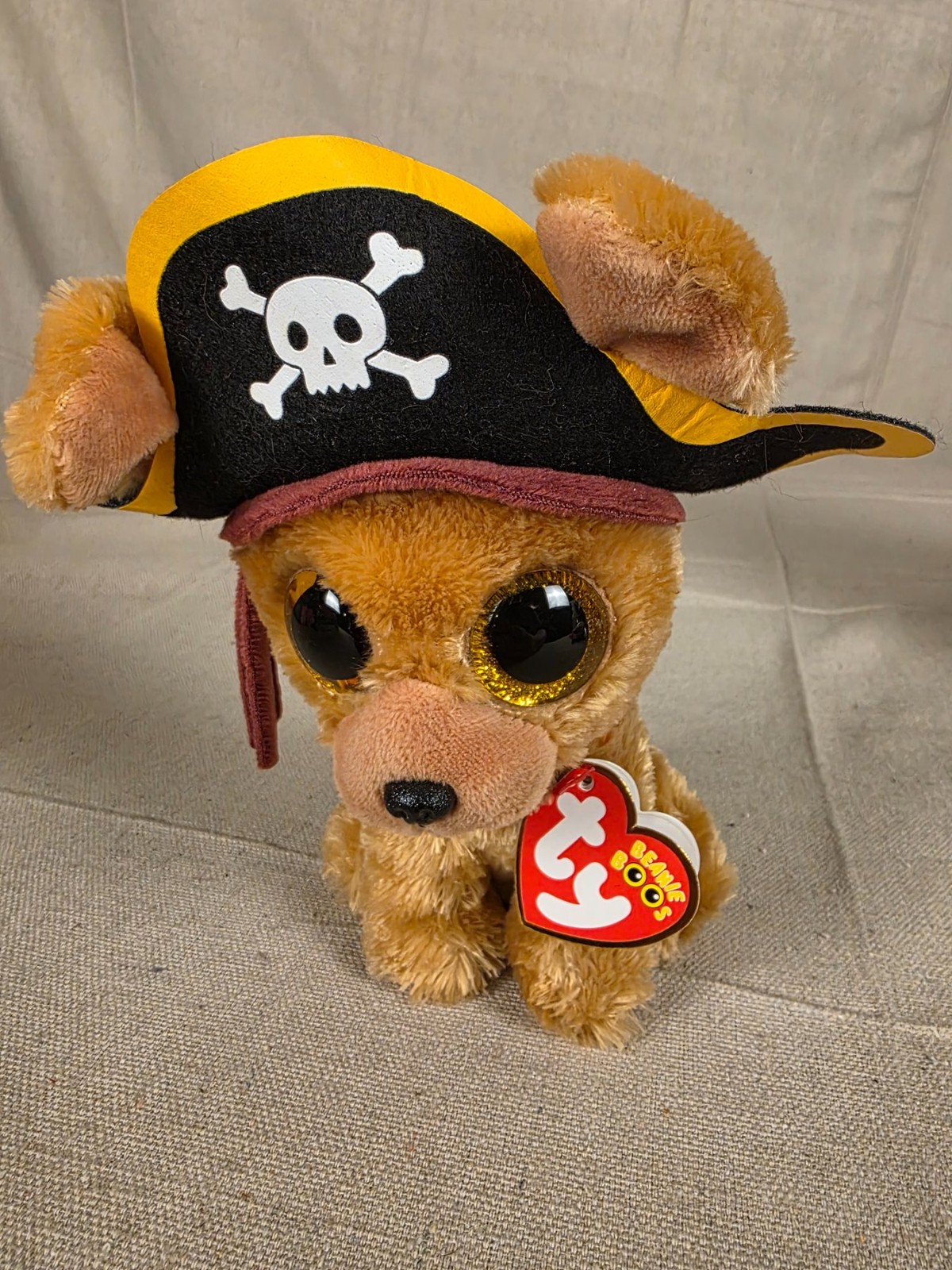 Ty Beanie Boos ROWAN Halloween Pirate Puppy Dog 6 Inch Plush Toy