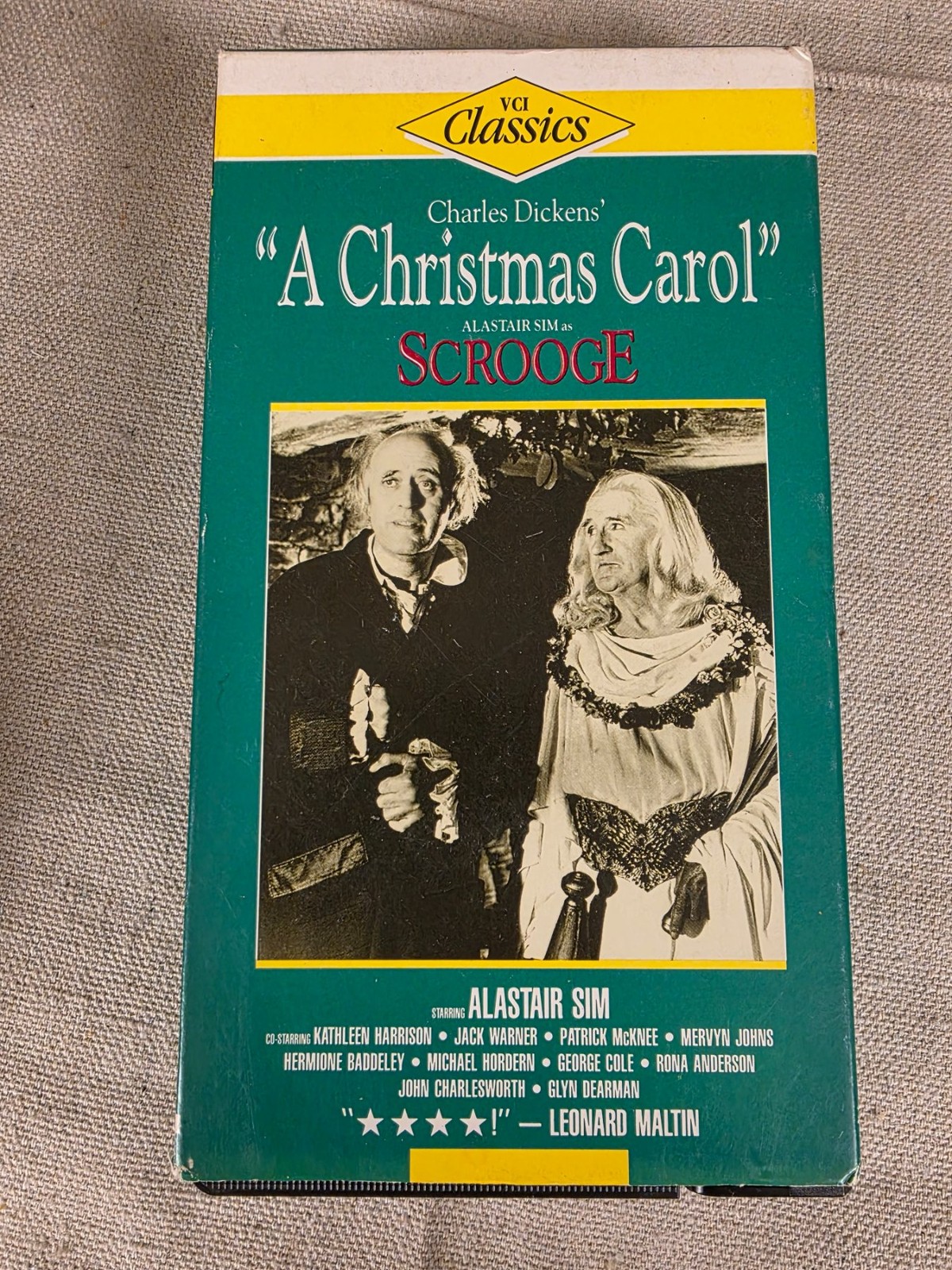A Christmas Carol Charles Dickens Alastair Sim as Scrooge VHS 1951 Vintage