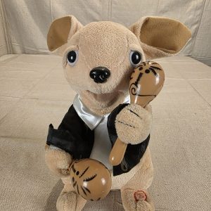 Mills Animated Chuey Bamba Singing Chihuahua Plush with Maracas USED