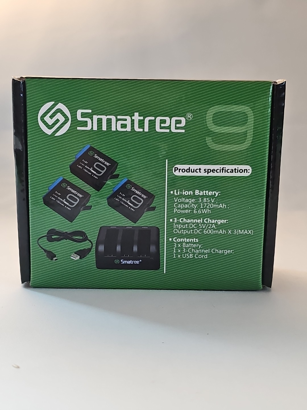 Smatree Replacement Batteries Compatible with G*Pro 10/9 Black 3-Pack