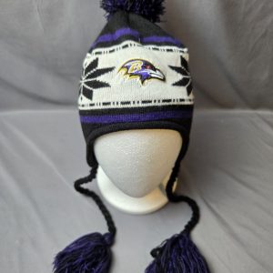 New Era Baltimore Ravens NFL Purple with Ear Flaps Tie Strings