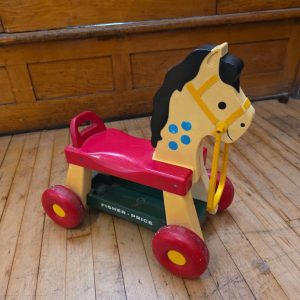 VINTAGE 1976 Fisher Price Ride On Horse Toddler Toy #978 Pull Plastic Pony 17”