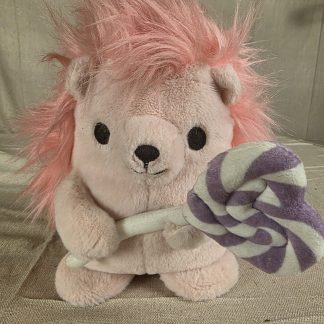 Hallmark Pink Singing Hedgehog Plush with Lollipop Valentine Toy