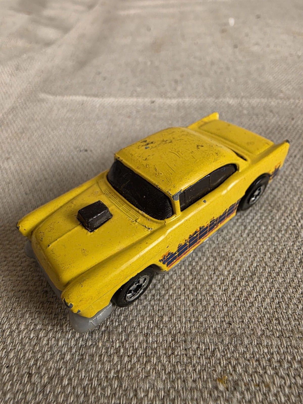 Vintage 1978 Hot Wheels Yellow 1957 Chevy Bel Air Diecast Car