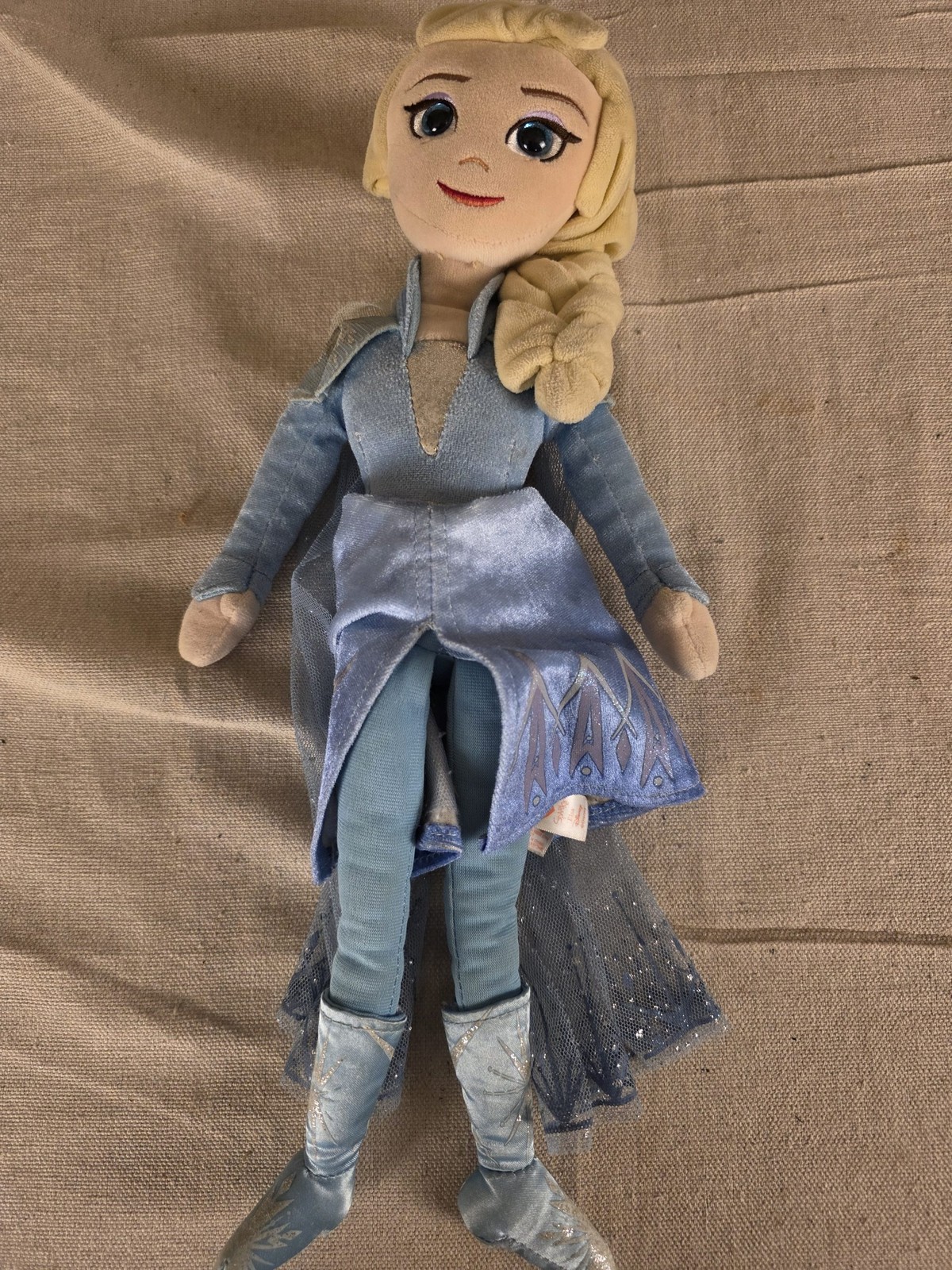Ty Disney Sparkle Elsa Plush Doll Frozen Soft Stuffed Toy