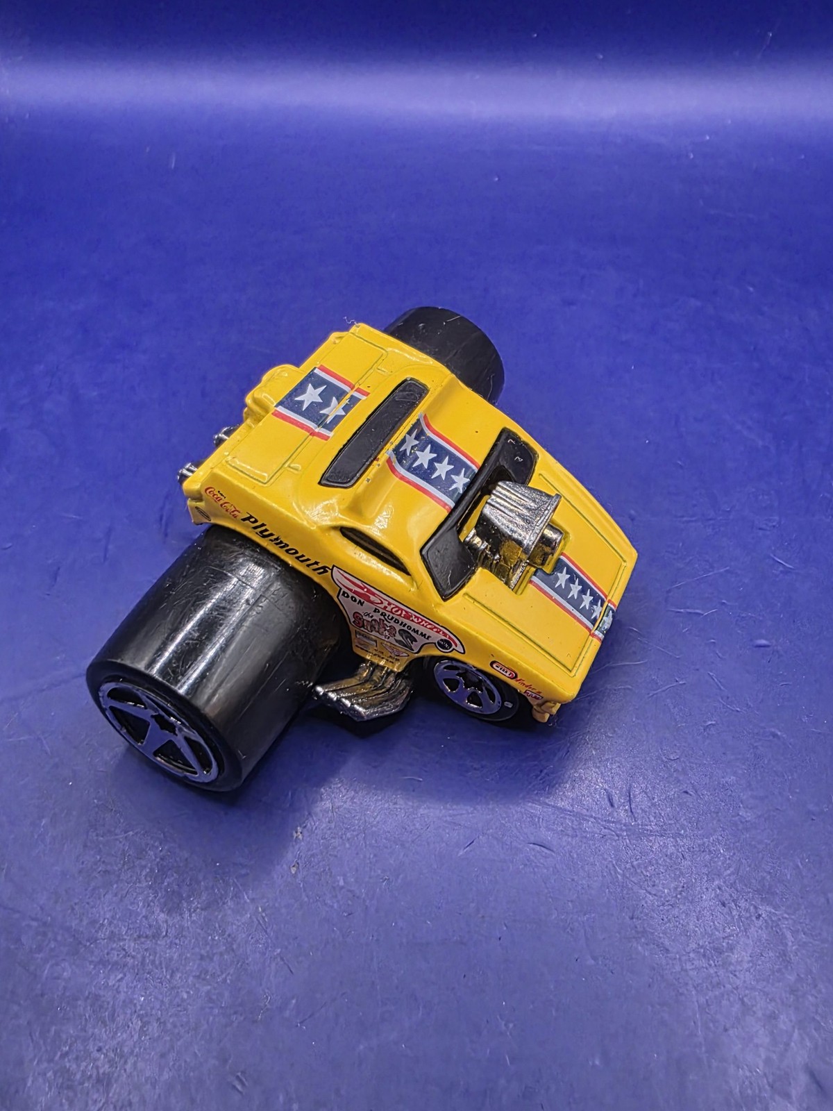 2003 Hot Wheels Plymouth Barracuda Fatbax Yellow Used Diecast Car
