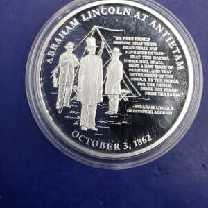 American Mint Abraham Lincoln At Antietam 1809-1865 Silver Plated Coin