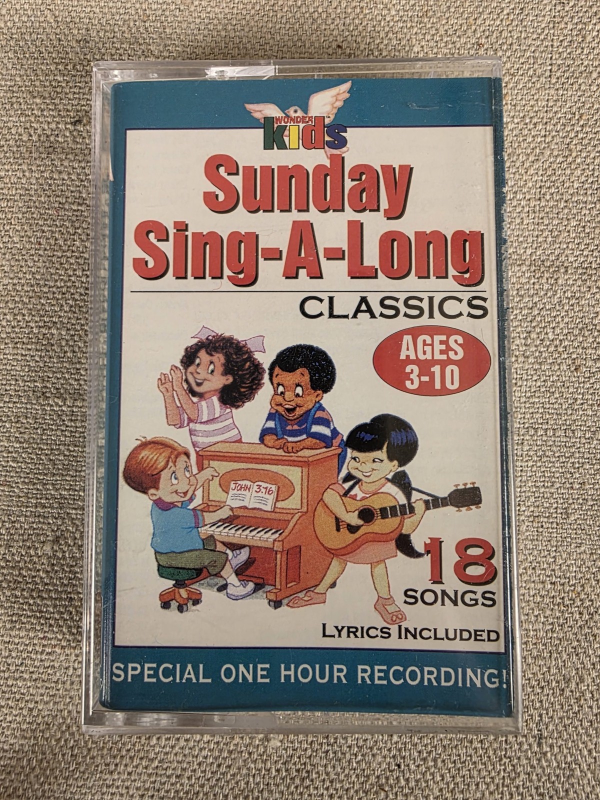 Sunday Sing-A-Long Classics Kids Music Cassette Tape Ages 3-10 Used