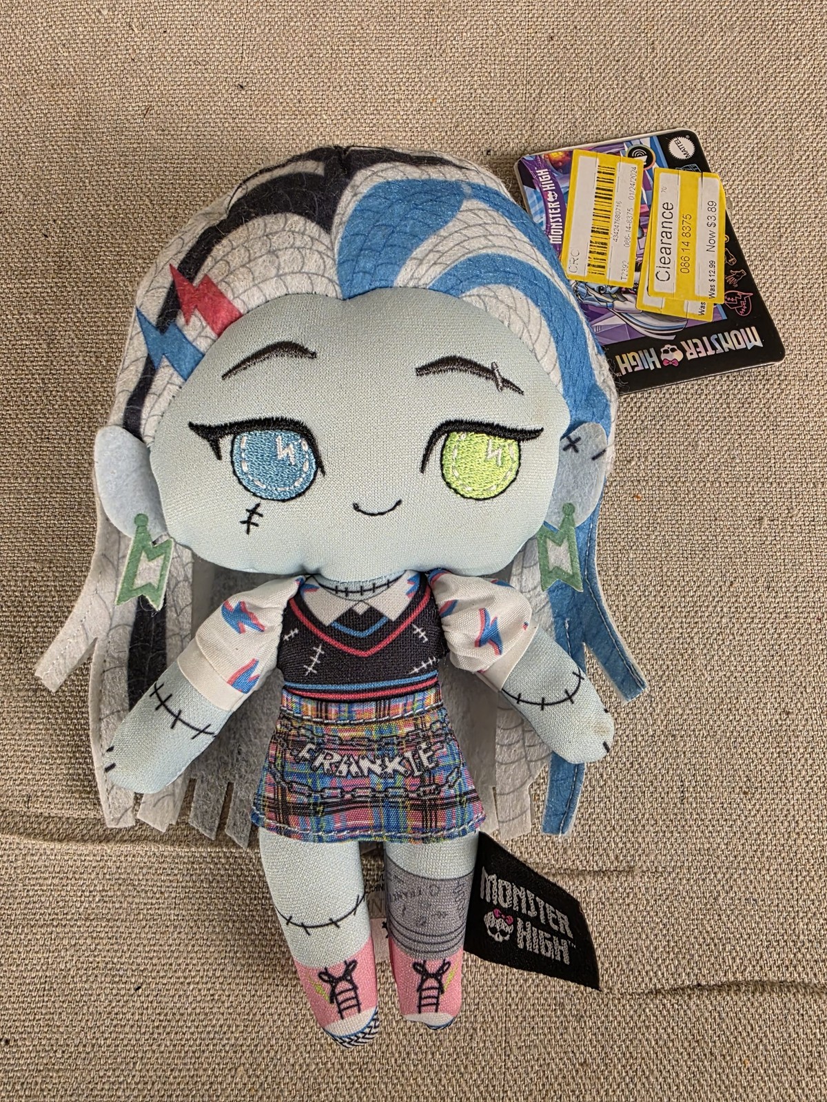 Monster High Stitchlings Frankie Stein Talking Plush Doll 7" New