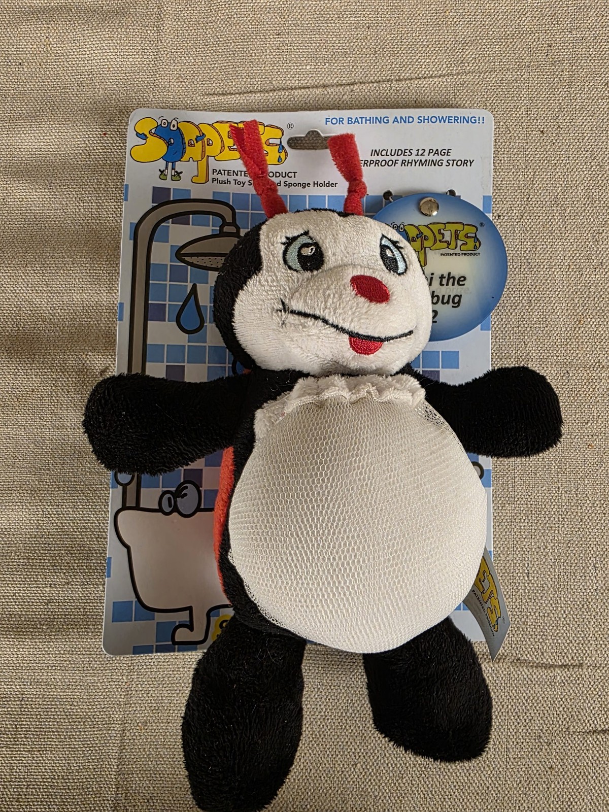 Soapets Mimi #2 Ladybug Plush Bathing Toy Sponge NEW