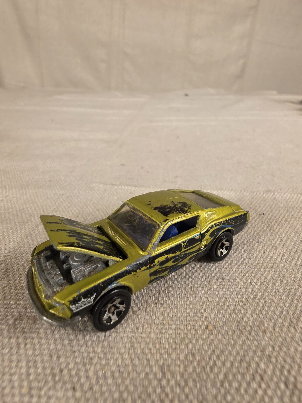 Hot Wheels 1968 Mustang 2004 Pride Rides Rare Painted Engine Variation Used