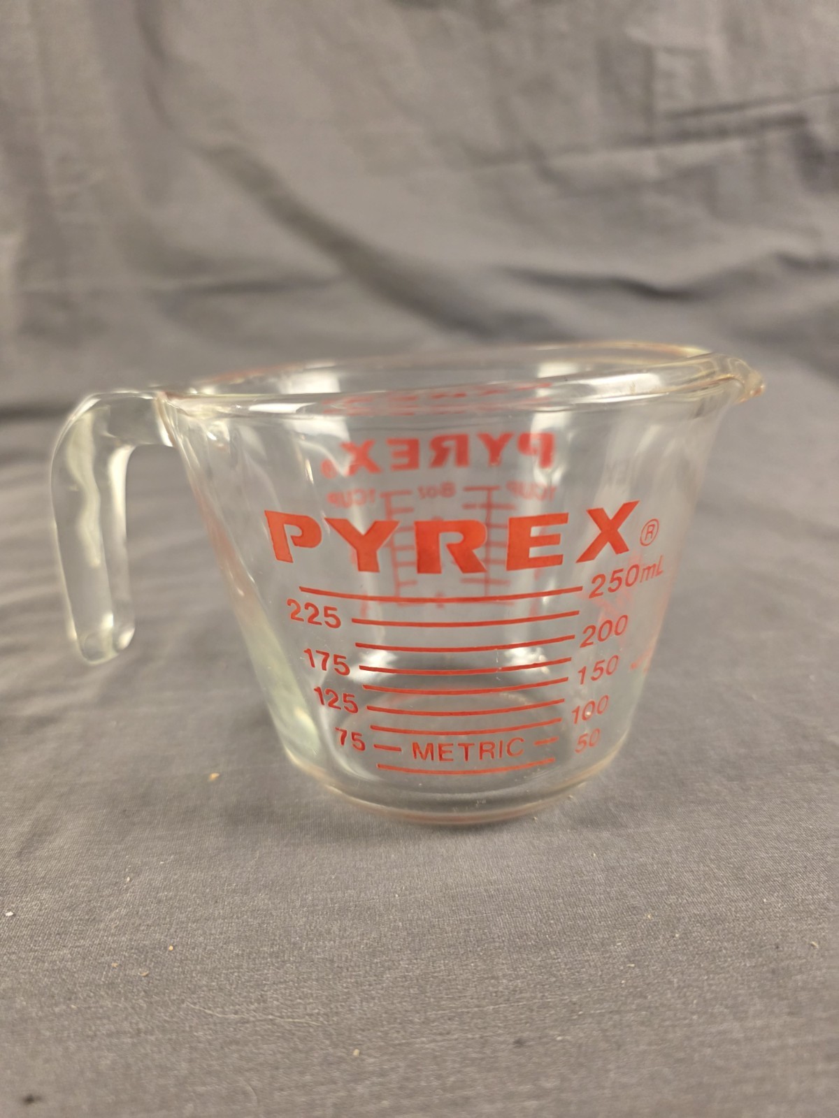 PYREX Corning Measuring Glass Cup - 8 oz / 1 Cup / 250 mL with Red Lettering and