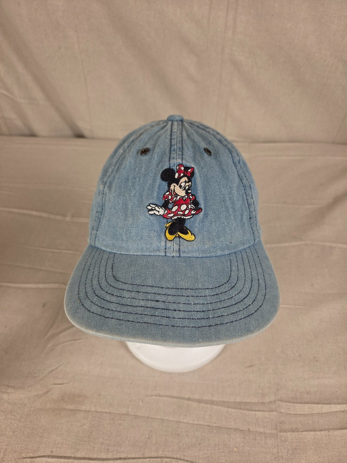 Vintage Disney Minnie Mouse Denim Baseball Cap Adjustable Adult