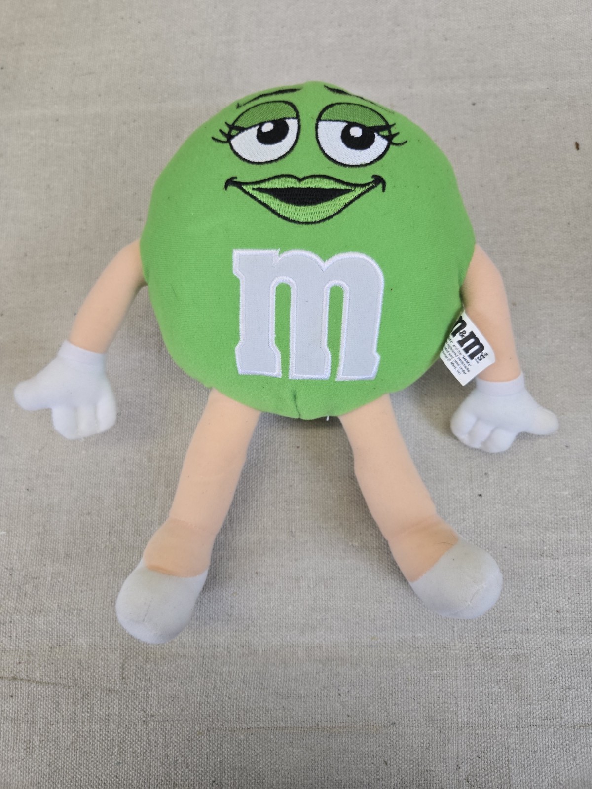 Green M&M Medium Plush Character Doll -COLLECTIBLE