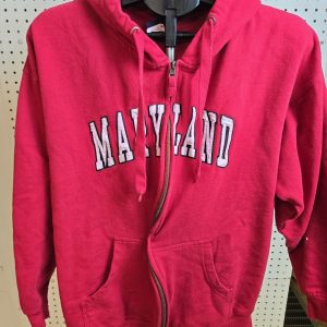 Maryland Terrapins OVB Hooded Sweatshirt Mens XL Red Heavy