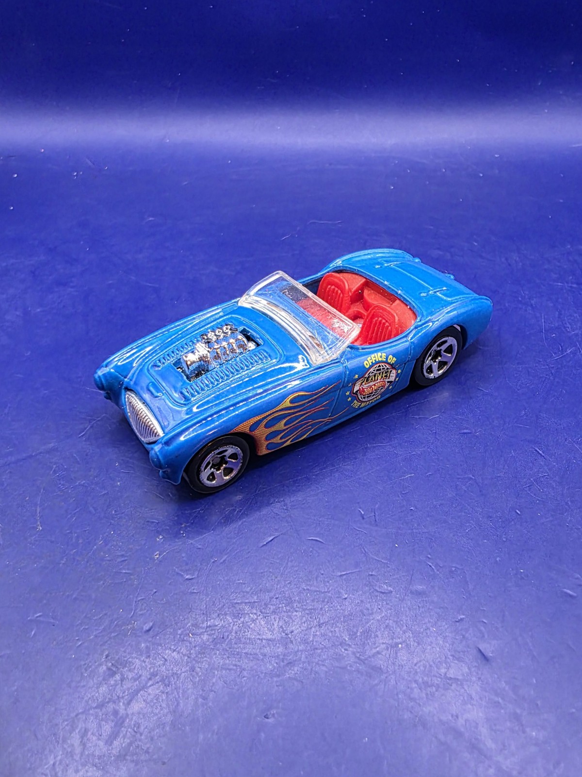 2000 Hot Wheels Austin Healey Blue Diecast Toy Car Used