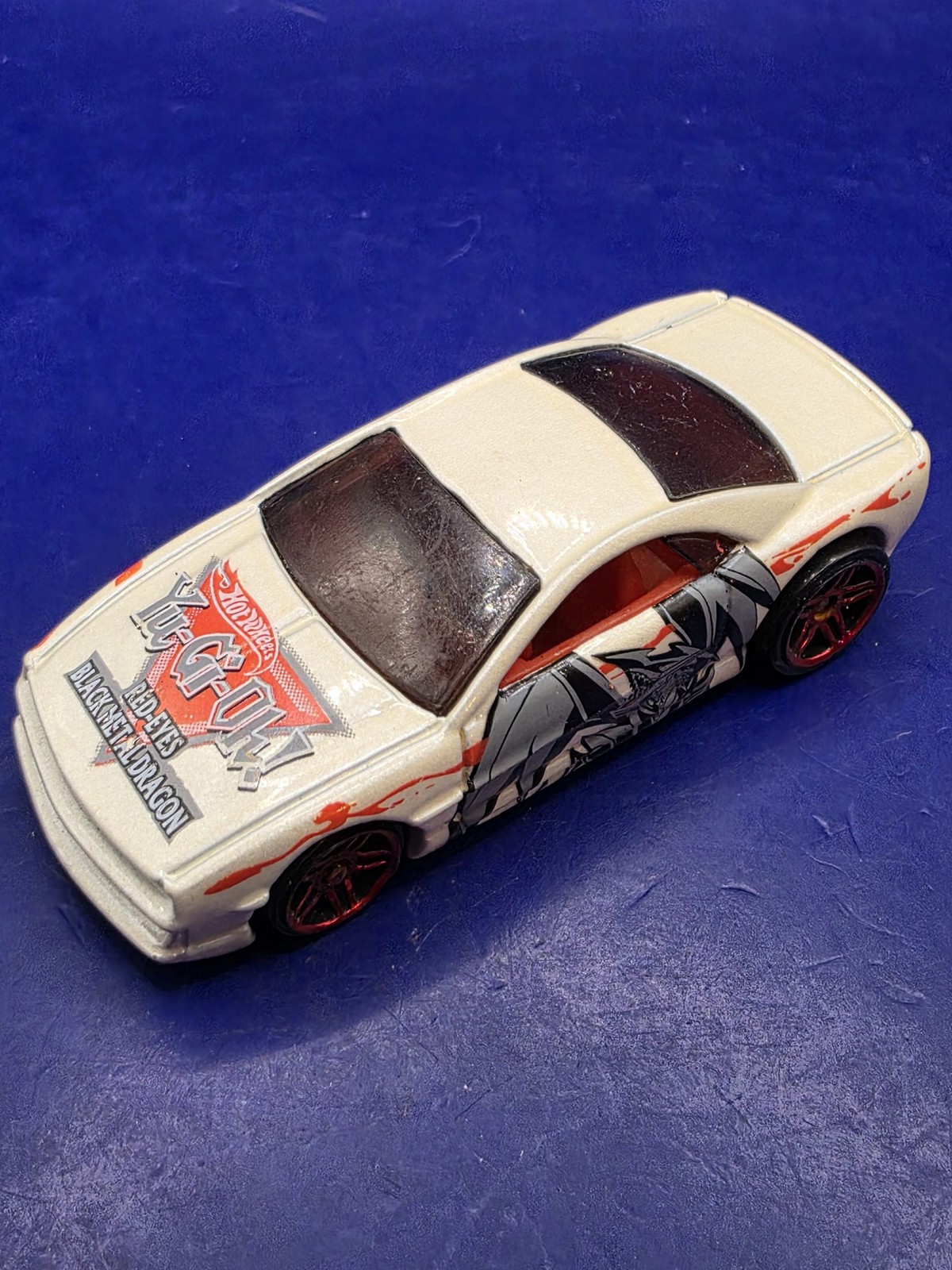 Hot Wheels Yu-Gi-Oh Red-Eyes Black Metal Dragon Muscle Tone 2000 Used