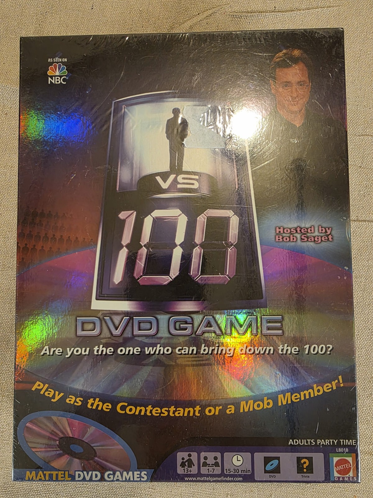 Mattel 1 VS 100 DVD Game NBC TV Show Hosted by Bob Saget NEW