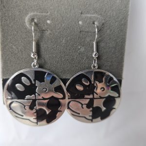 Mickey Mouse Dangling Earrings Walt Disney Jewelry Abstract Puzzle Cartoon