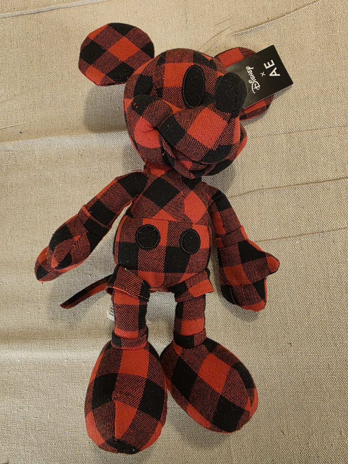 Disney x AE American Eagle Special Edition Mickey Mouse Plush Buffalo Plaid
