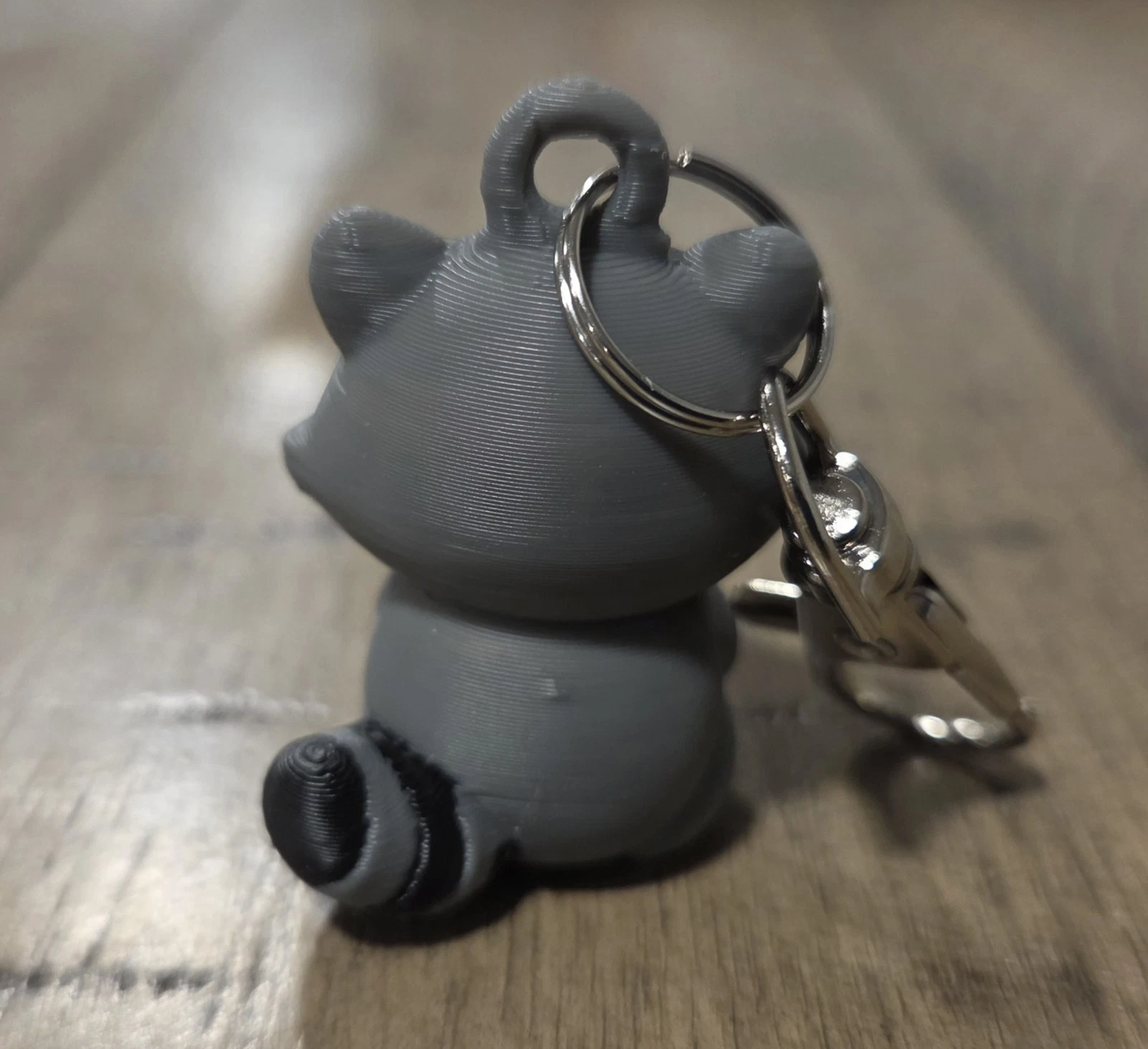 Raccoon Trash Can Keychain 1.75 in Animal Bag Charm - Image 3