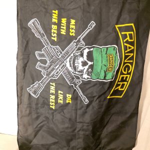 Army Ranger Flag 35x60in Mess With The Best Die Like The Rest Skull