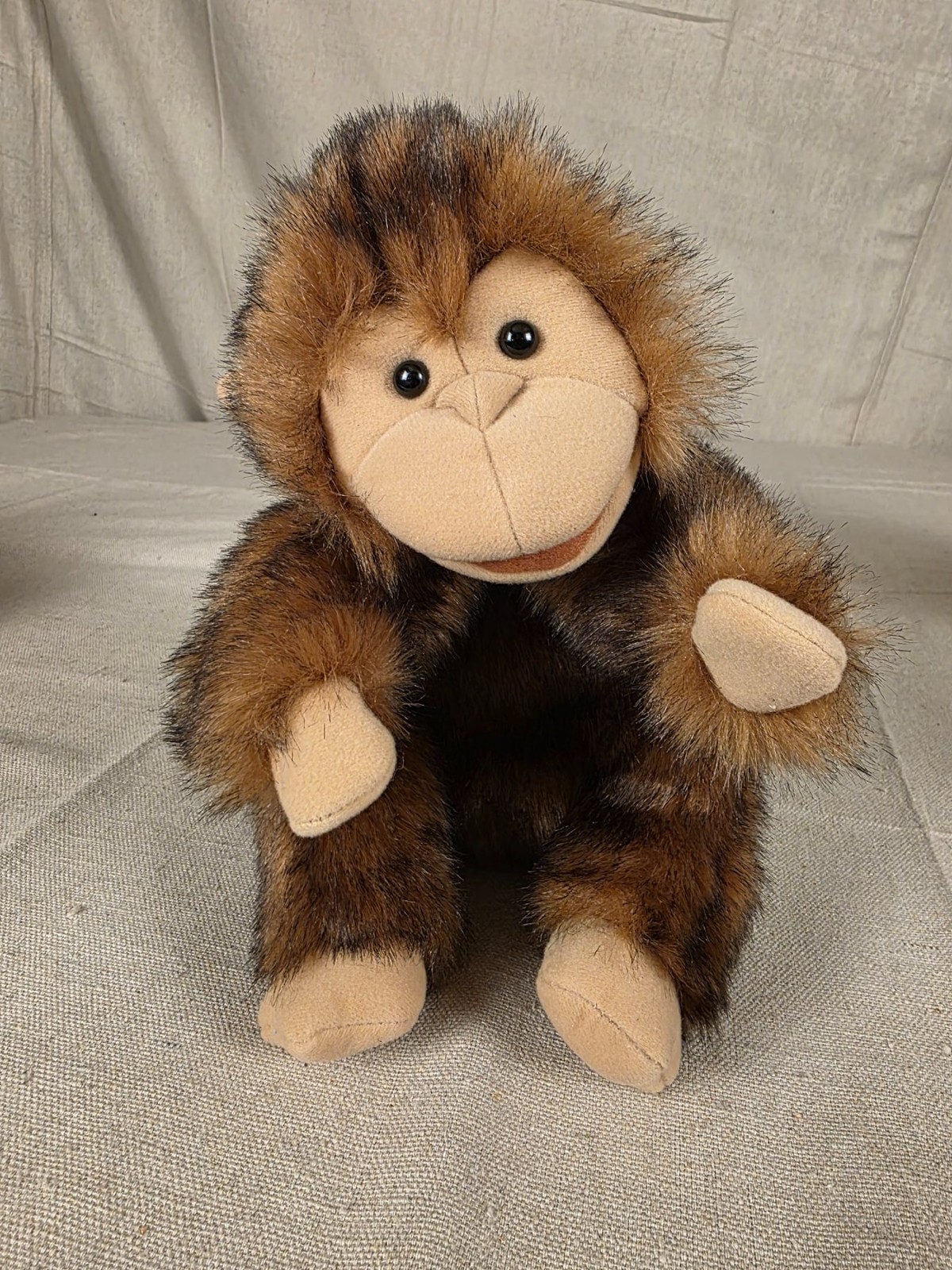 Folkmanis Monkey Plush Hand Puppet Brown Long Tail 12"