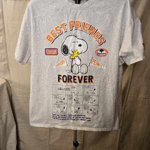 H&M Vintage Peanuts Snoopy Woodstock Graphic T-Shirt Medium Gray