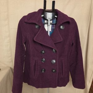 Aeropostale Wool Blend Peacoat Jacket Women Size M Purple