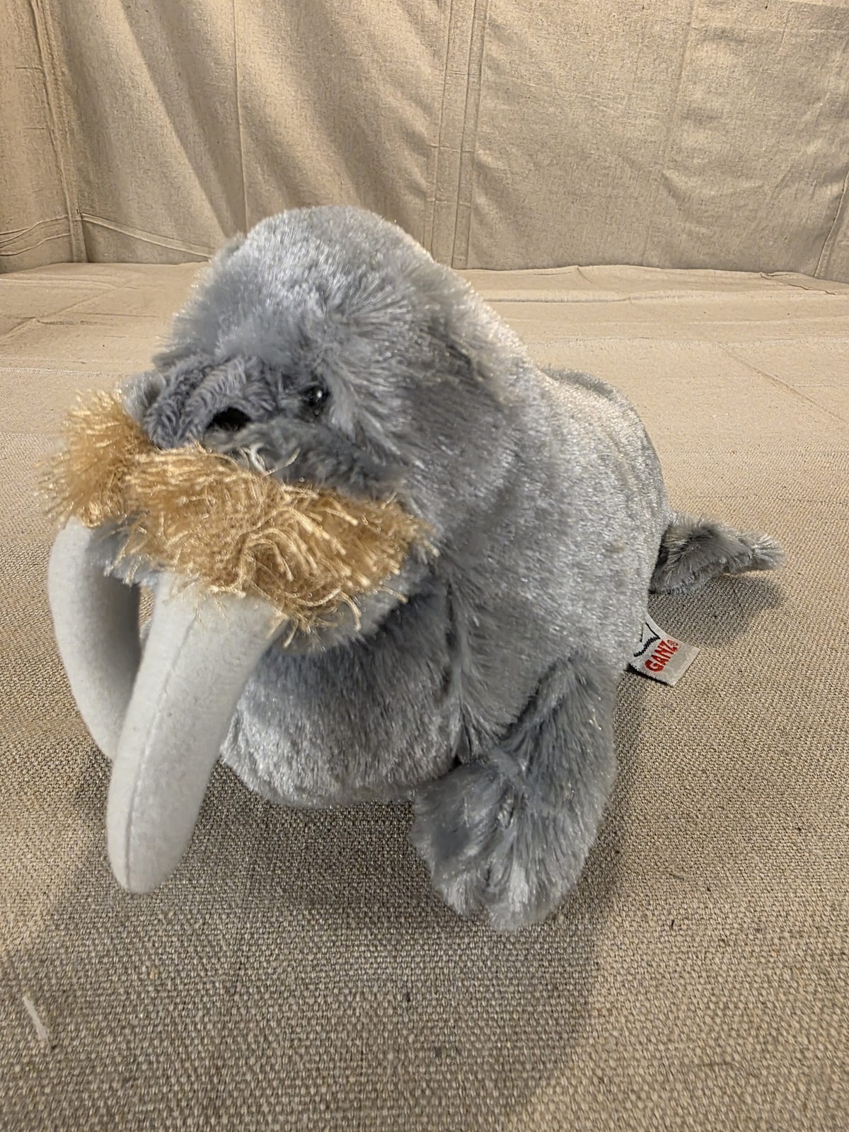 Ganz Webkinz Walrus Plush Stuffed Animal HM332 Gray No Code Used