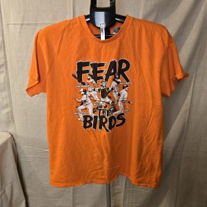 Gildan Baltimore Orioles Fear The Birds Graphic T-Shirt Large Orange