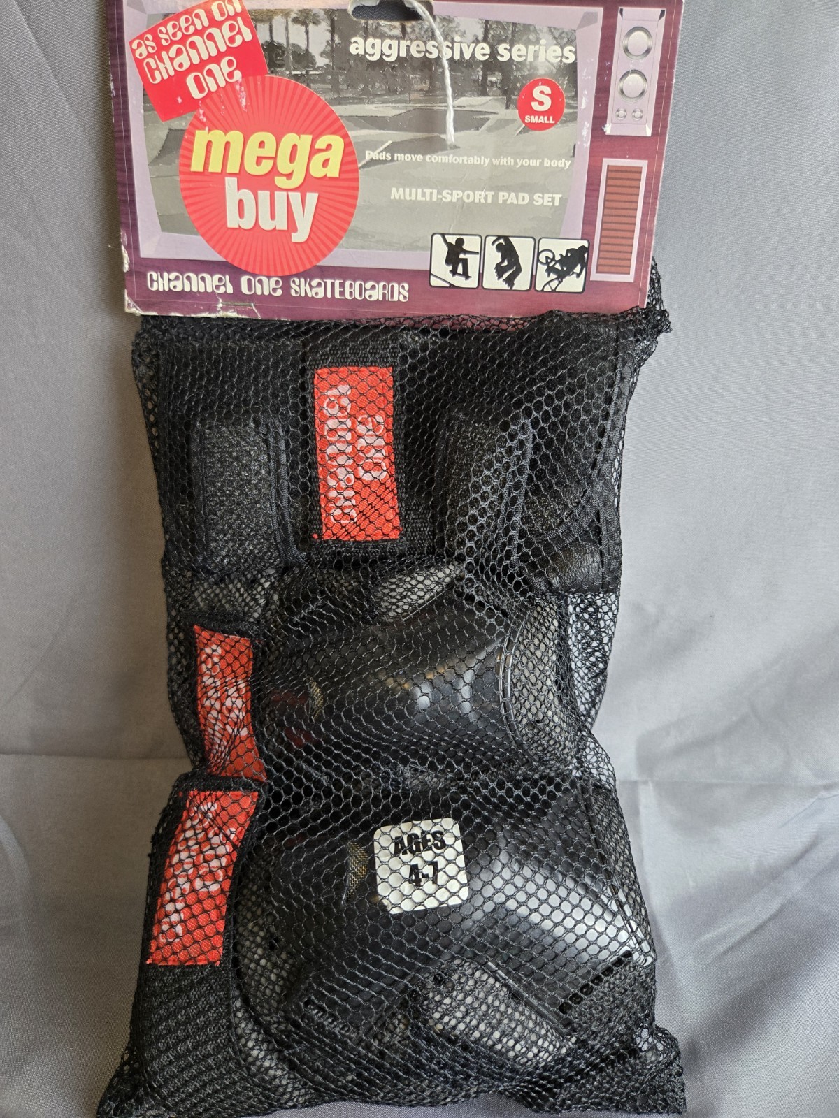 Aggresive Multi-Sport Protective 3-Pack ~ Knee, Elbow & Wrist Guards - Age 4-7