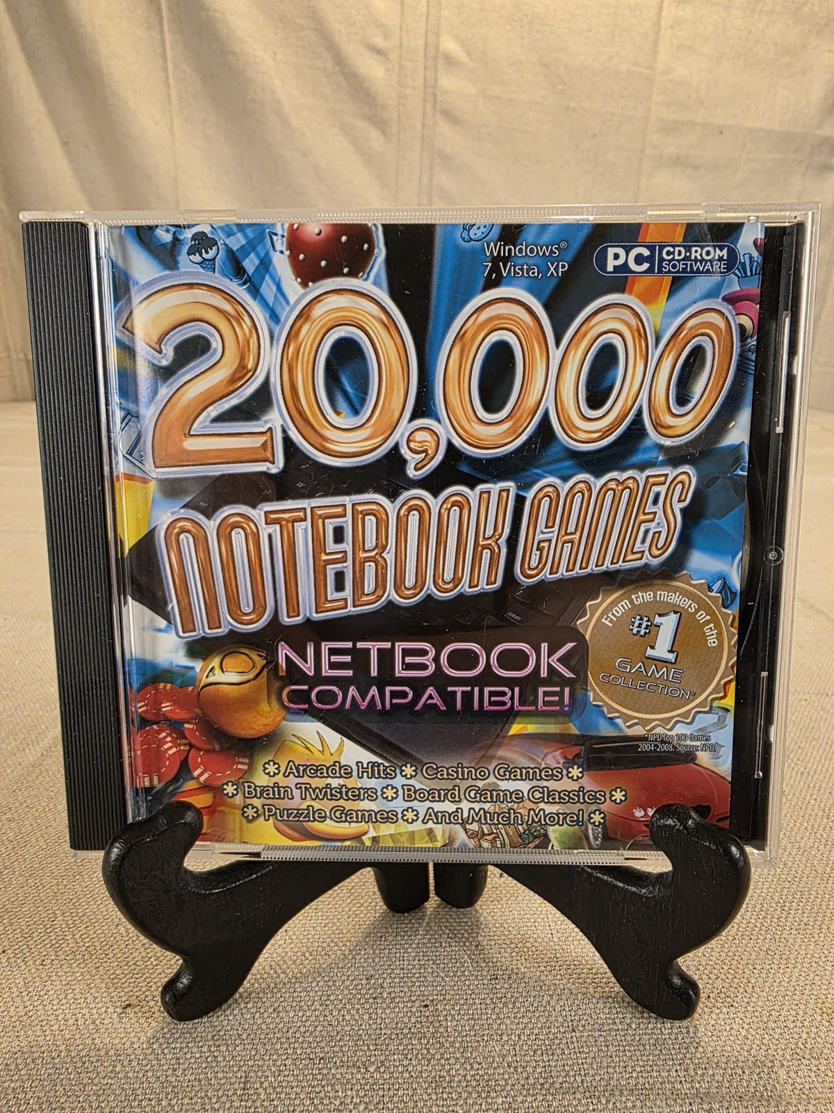 20,000 Notebook Games PC CD-ROM Netbook Compatible Windows 7 Vista XP