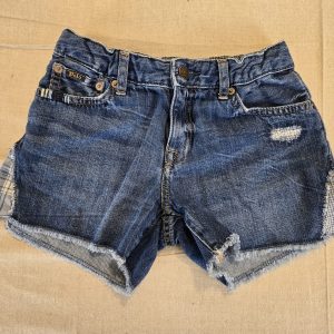 Polo Ralph Lauren Denim Patchwork Shorts Kids Size 12 Blue