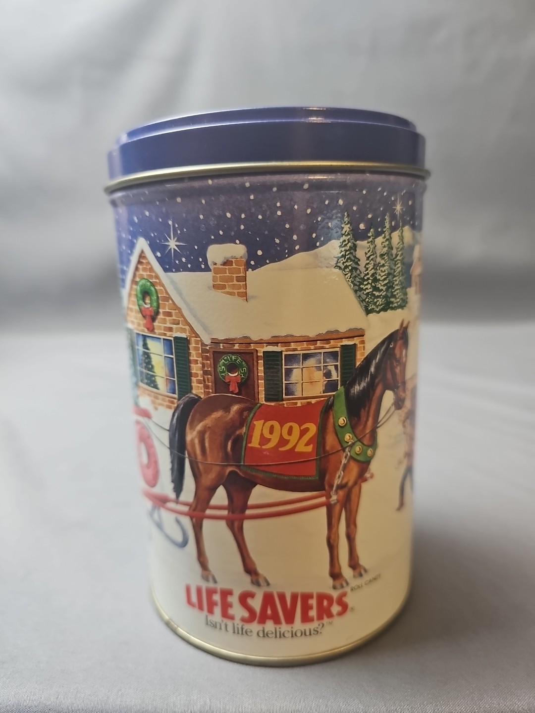 Vntg 1992-80th-Limited Edition LifeSavers Holiday Christmas Keepsake Metal Tin